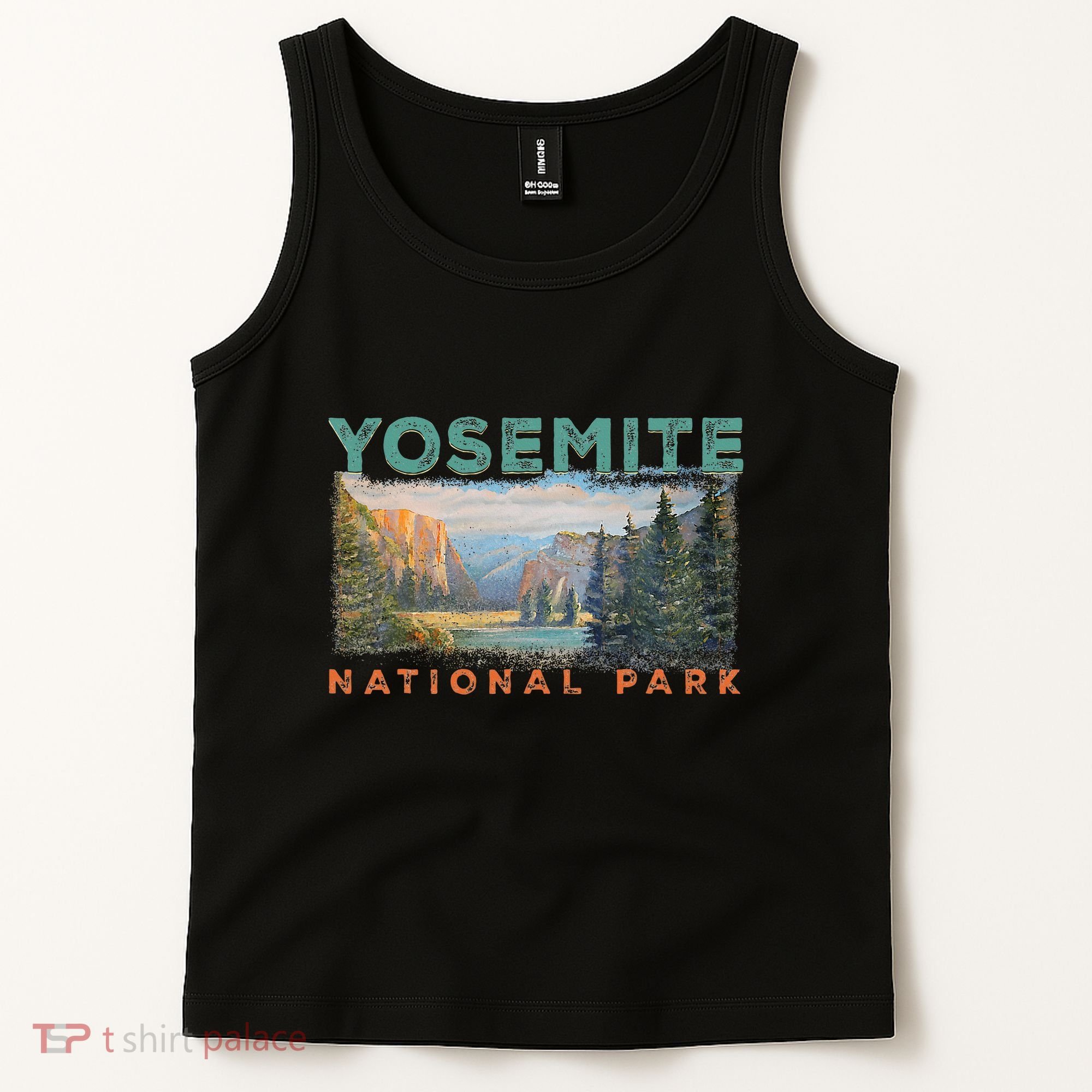 Retro Yosemite Halfdome Park Wyoming Mountain Hiking Tank Top