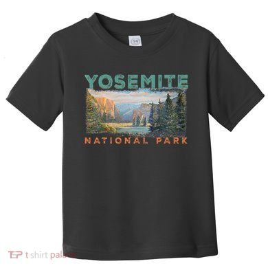 Retro Yosemite Halfdome Park Wyoming Mountain Hiking Toddler T-Shirt