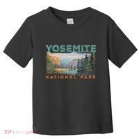 Retro Yosemite Halfdome Park Wyoming Mountain Hiking Toddler T-Shirt thumb 0