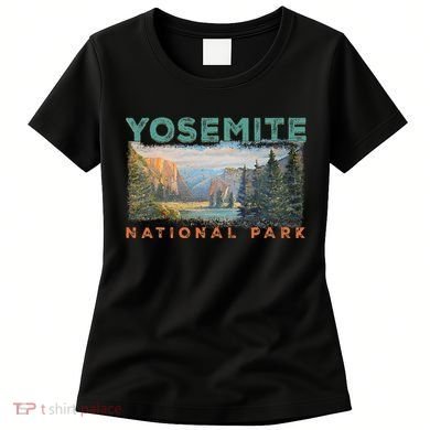 Retro Yosemite Halfdome Park Wyoming Mountain Hiking Women's T-Shirt