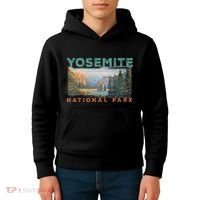 Retro Yosemite Halfdome Park Wyoming Mountain Hiking Kids Hoodie thumb 4