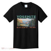 Retro Yosemite Halfdome Park Wyoming Mountain Hiking Kids T-Shirt thumb 0
