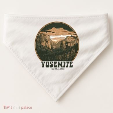 Retro Yosemite Halfdome National Park Vintage USA-Made Doggie Bandana
