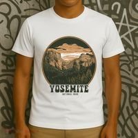 Retro Yosemite Halfdome National Park Vintage T-Shirt thumb 3