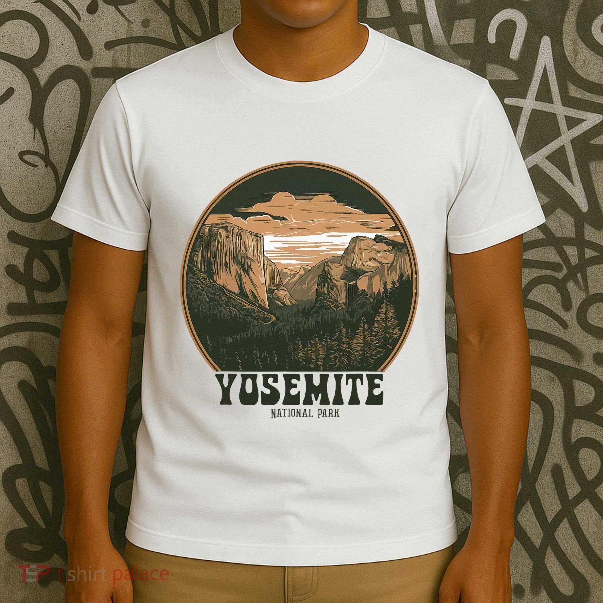 Retro Yosemite Halfdome National Park Vintage T-Shirt