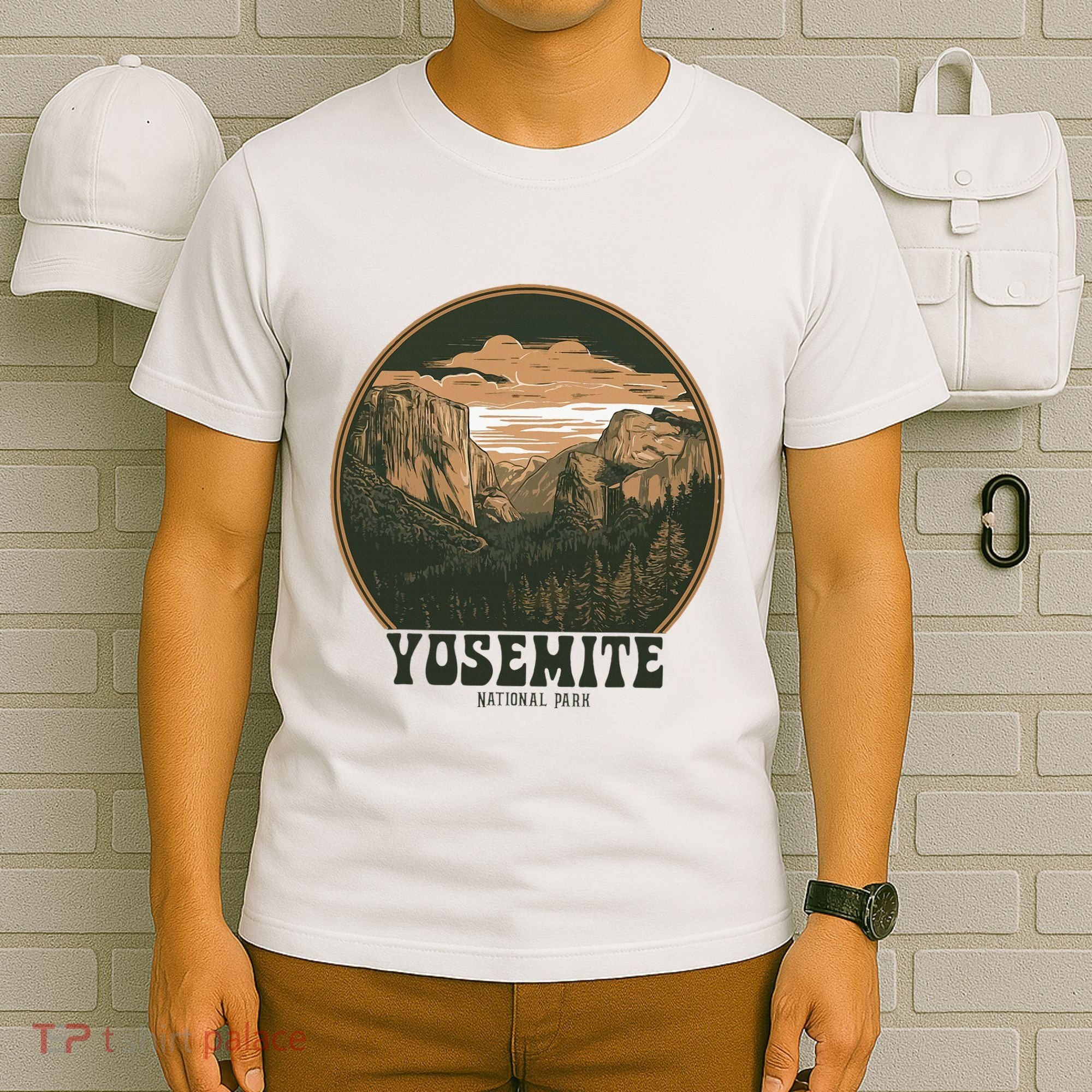 Retro Yosemite Halfdome National Park Vintage T-Shirt