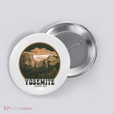 Retro Yosemite Halfdome National Park Vintage Button