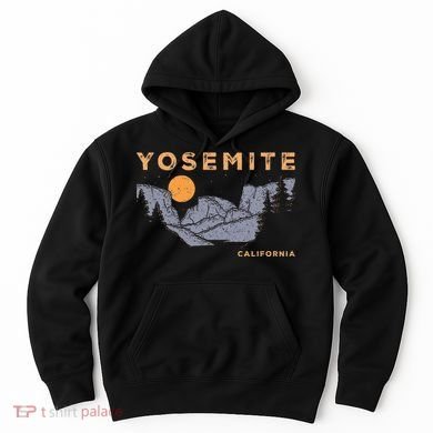 Retro Yosemite Halfdome National Park Vintage Hoodie