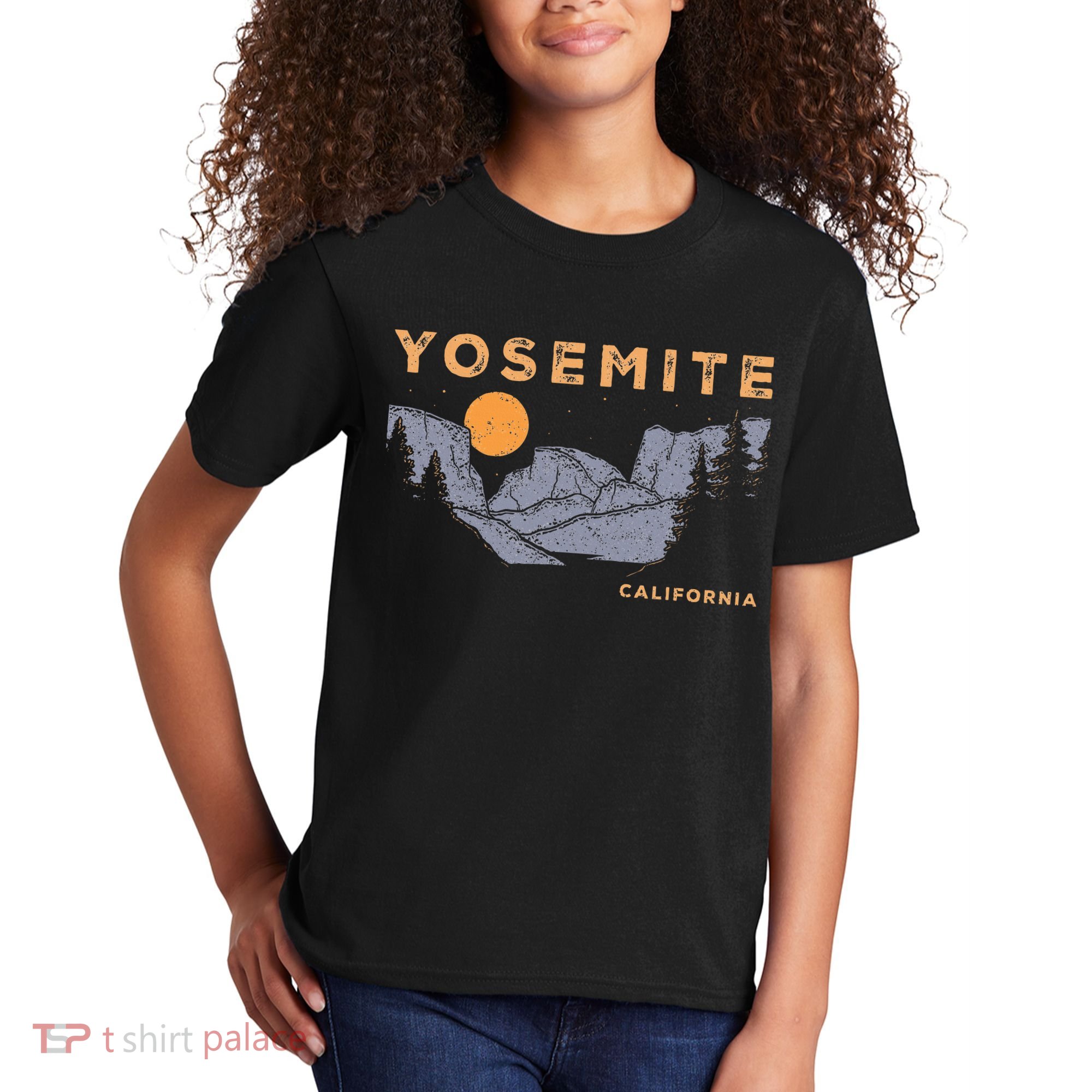 Retro Yosemite Halfdome National Park Vintage Kids T-Shirt