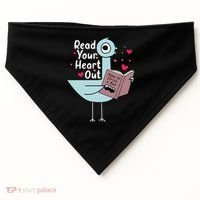 Read Your Heart Out Pigeon Cute Teacher Book Lover USA-Made Doggie Bandana thumb 0