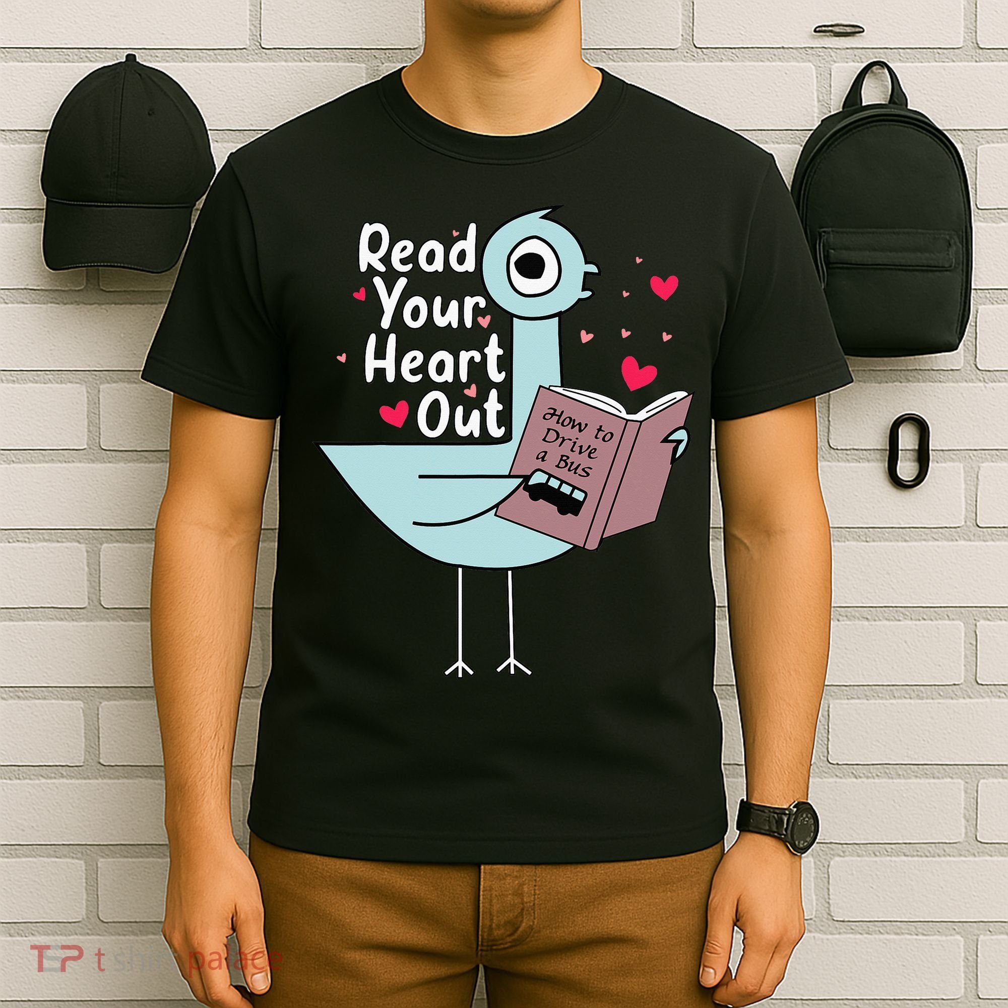 Read Your Heart Out Pigeon Cute Teacher Book Lover T-Shirt