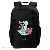 Read Your Heart Out Pigeon Cute Teacher Book Lover Backpack thumb 0