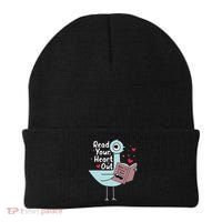 Read Your Heart Out Pigeon Cute Teacher Book Lover Beanie thumb 0