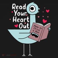 Read Your Heart Out Pigeon Cute Teacher Book Lover Women's Hoodie thumb 2