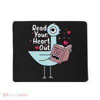 Read Your Heart Out Pigeon Cute Teacher Book Lover Mousepad thumb 0