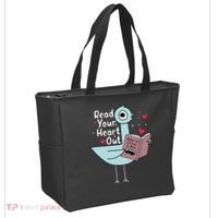 Read Your Heart Out Pigeon Cute Teacher Book Lover Tote Bag thumb 2