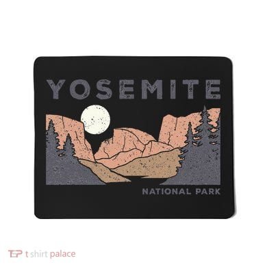 Retro Yosemite Half Dome National Park Vintage Mousepad