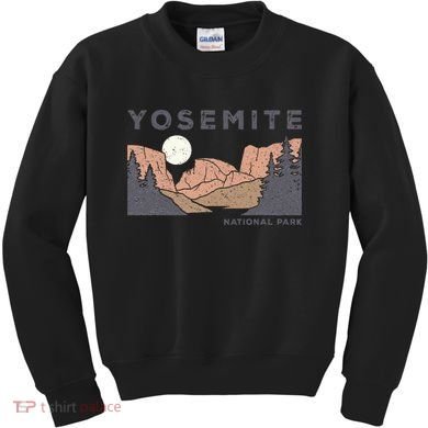 Retro Yosemite Half Dome National Park Vintage Kids Sweatshirt