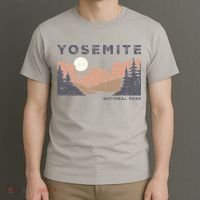 Retro Yosemite Halfdome National Park T-Shirt thumb 3