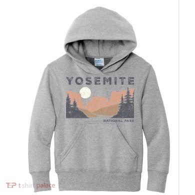 Retro Yosemite Halfdome National Park Kids Hoodie