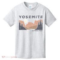 Retro Yosemite Halfdome National Park Kids T-Shirt thumb 0
