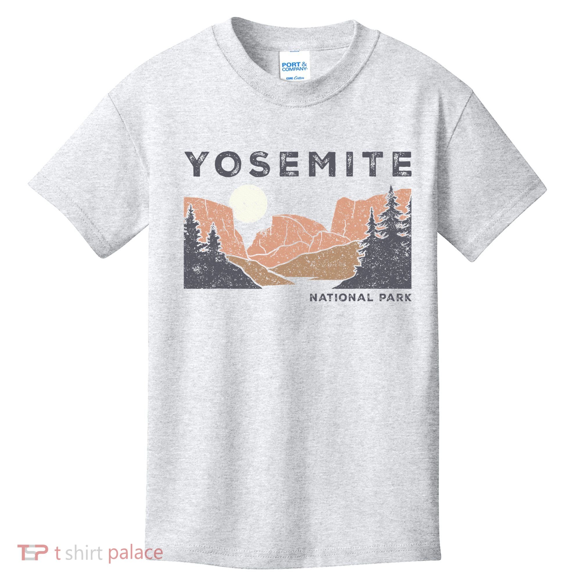 Retro Yosemite Halfdome National Park Kids T-Shirt