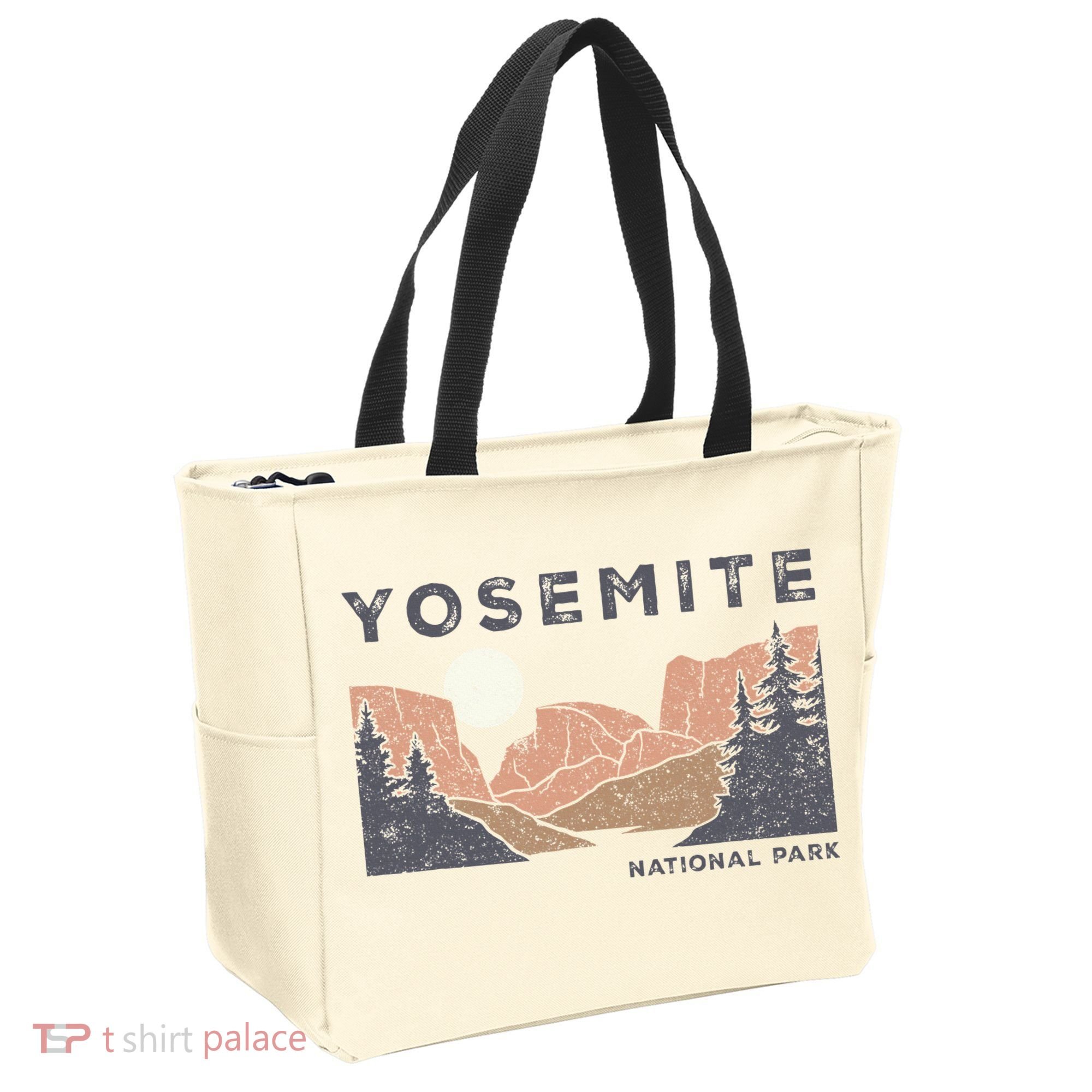 Retro Yosemite Halfdome National Park Tote Bag