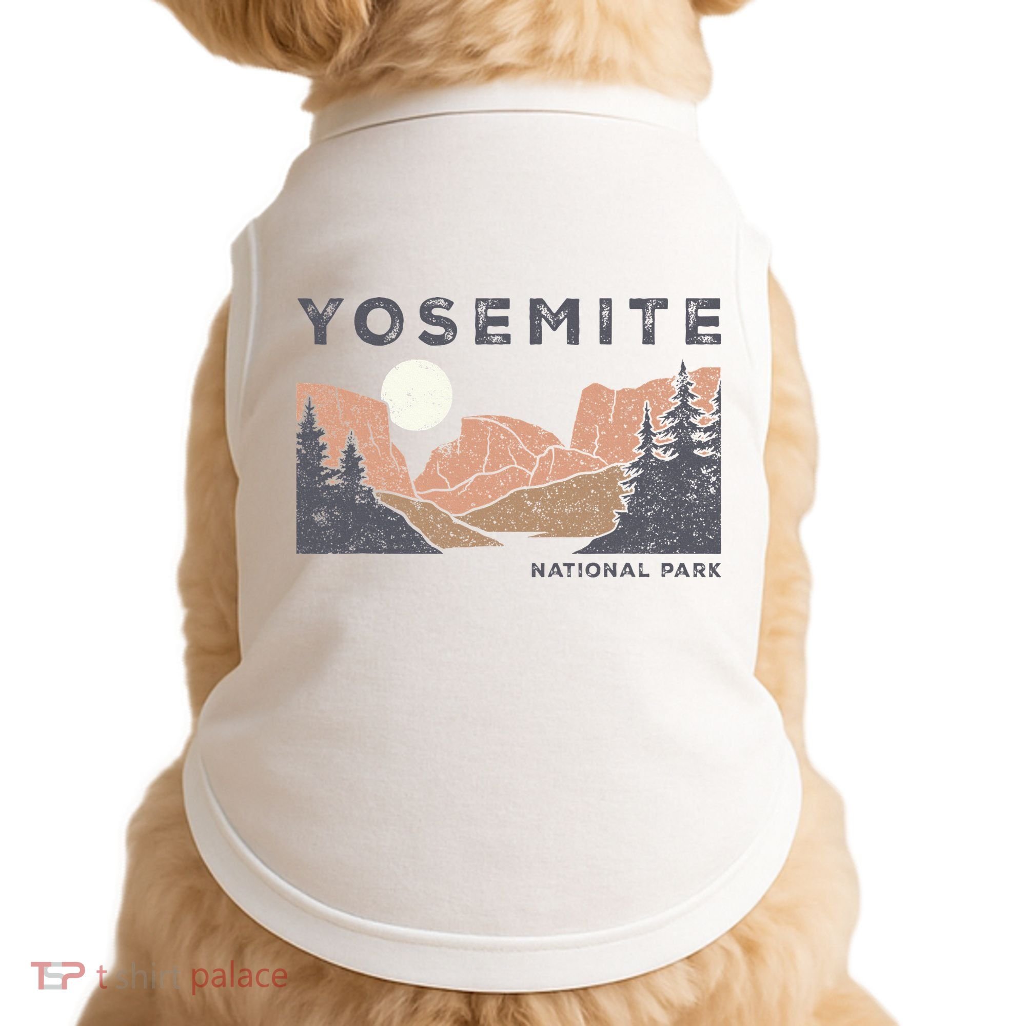 Retro Yosemite Halfdome National Park Doggie Tank