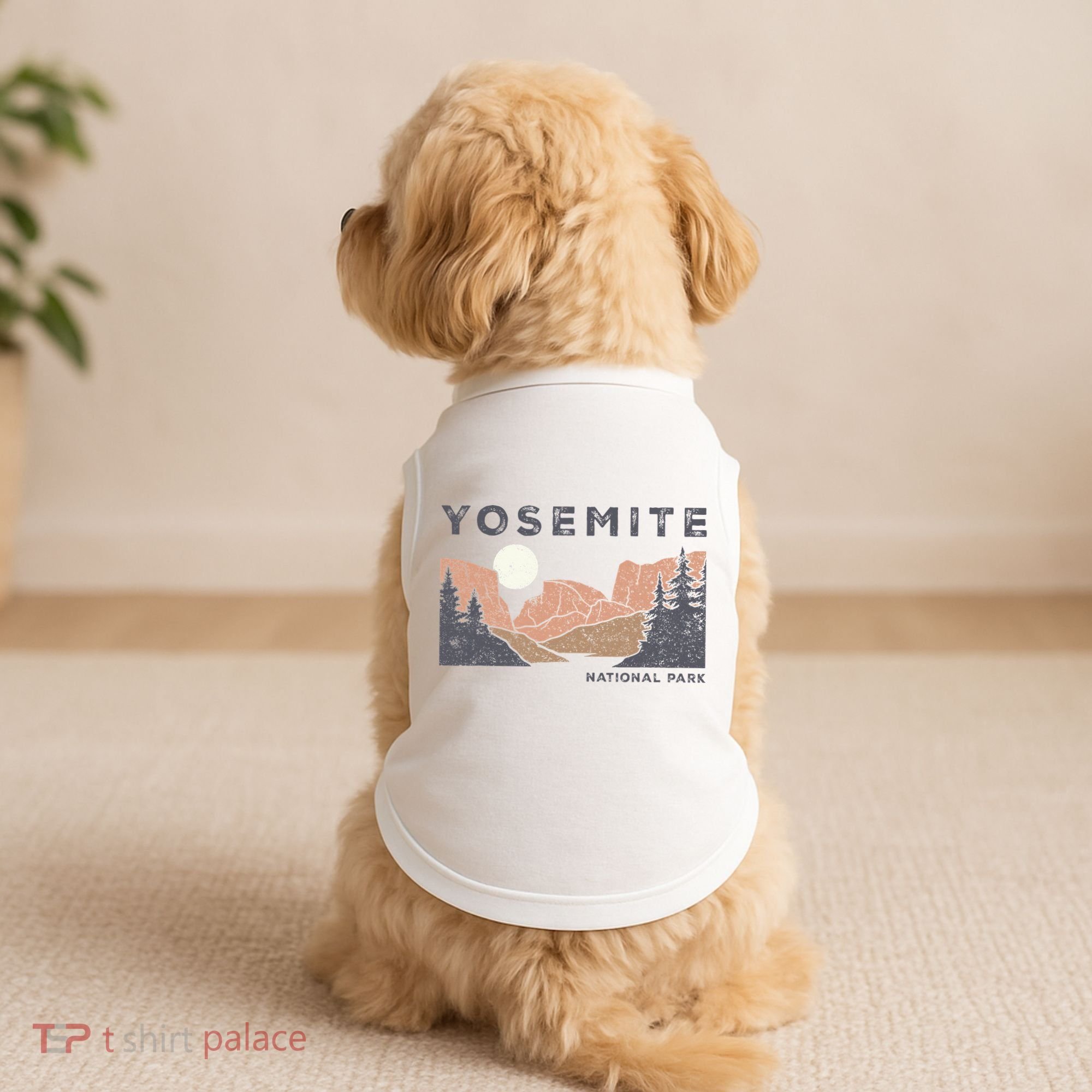 Retro Yosemite Halfdome National Park Doggie Tank