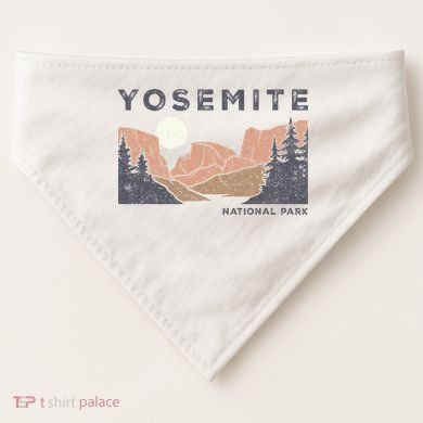 Retro Yosemite Halfdome National Park USA-Made Doggie Bandana