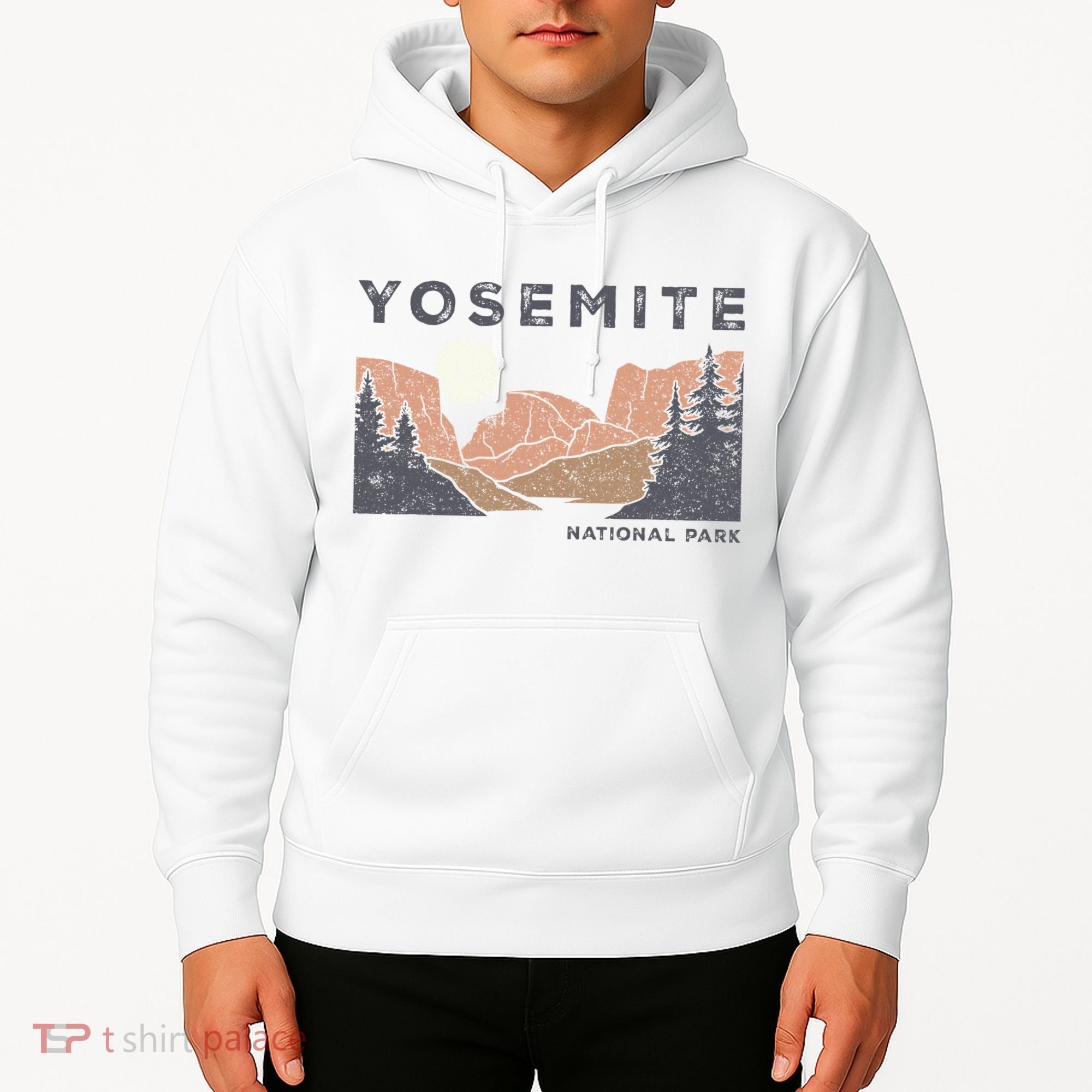 Retro Yosemite Halfdome National Park Hoodie