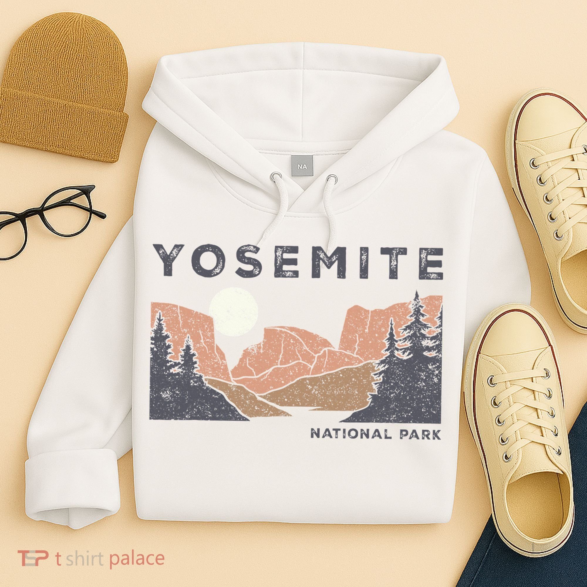 Retro Yosemite Halfdome National Park Hoodie