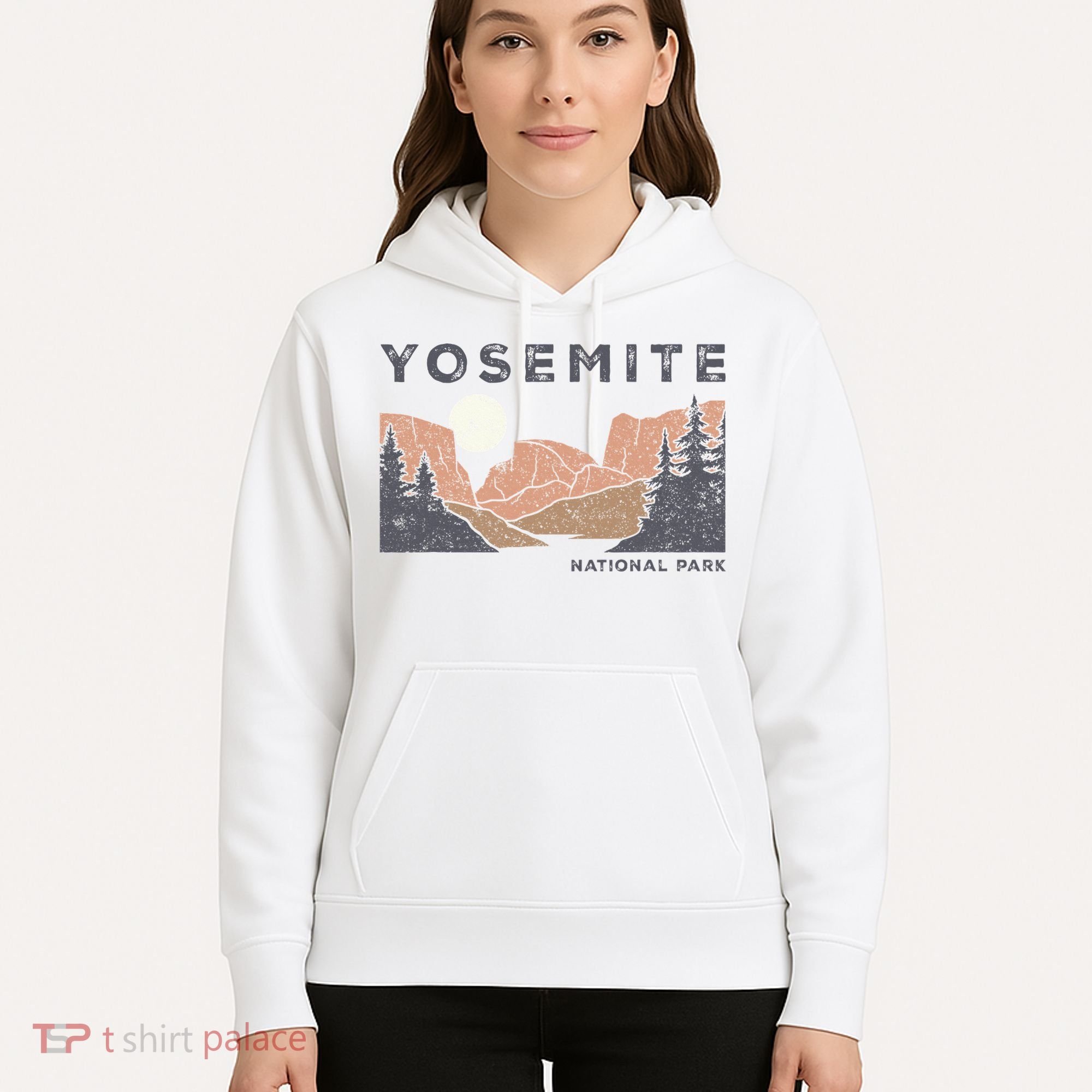 Retro Yosemite Halfdome National Park Hoodie