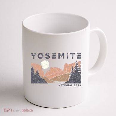 Retro Yosemite Halfdome National Park Coffee Mug back
