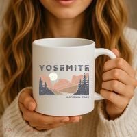 Retro Yosemite Halfdome National Park Coffee Mug thumb 3