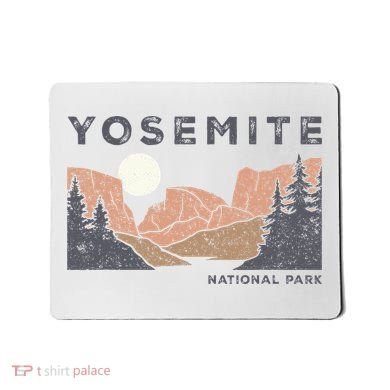 Retro Yosemite Halfdome National Park Mousepad