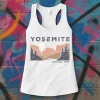 Retro Yosemite Halfdome National Park Women's Tank Top thumb 3
