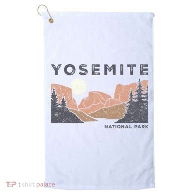 Retro Yosemite Halfdome National Park Golf Towel