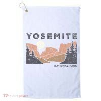 Retro Yosemite Halfdome National Park Golf Towel thumb 0