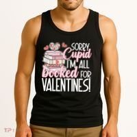 Read Your Heart Out Valentines Day Teacher Book Lover Tank Top thumb 3