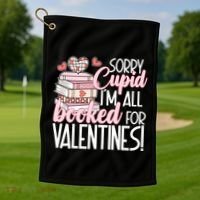 Read Your Heart Out Valentines Day Teacher Book Lover Golf Towel thumb 1