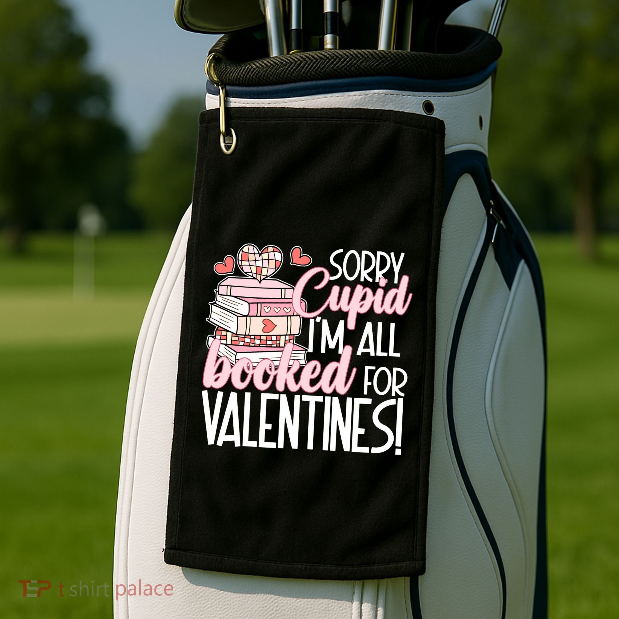 Read Your Heart Out Valentines Day Teacher Book Lover Golf Towel