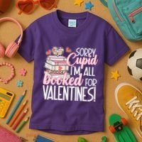 Read Your Heart Out Valentines Day Teacher Book Lover Kids T-Shirt thumb 3