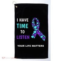 Ribbon Your Life Matters Gift Cool Gift Golf Towel thumb 0