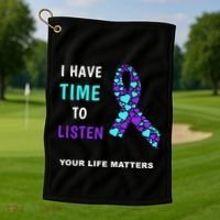 Ribbon Your Life Matters Gift Cool Gift Golf Towel thumb 1