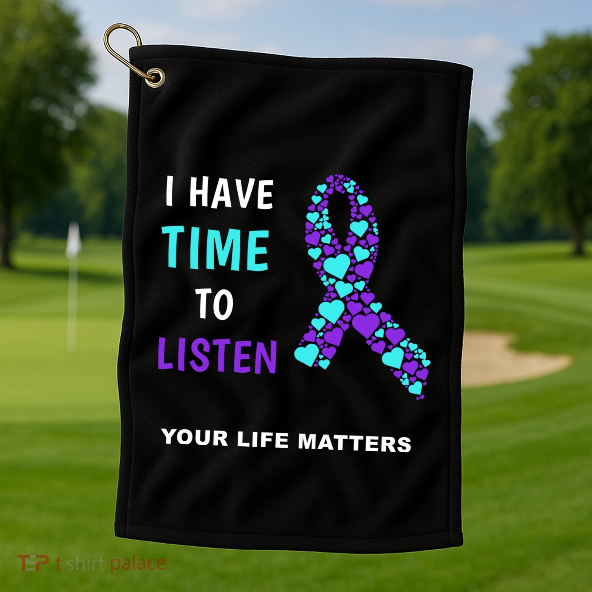 Ribbon Your Life Matters Gift Cool Gift Golf Towel