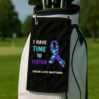 Ribbon Your Life Matters Gift Cool Gift Golf Towel thumb 2