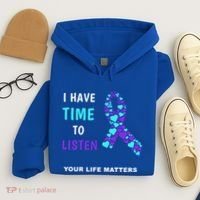 Ribbon Your Life Matters Gift Cool Gift Hoodie thumb 4