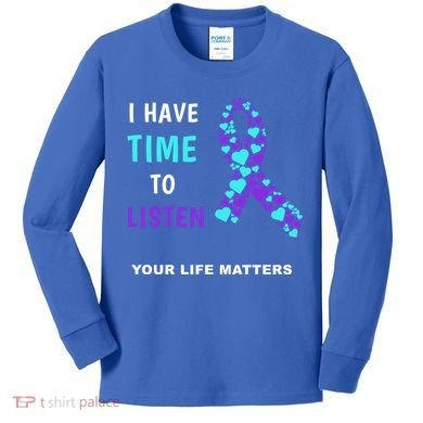 Ribbon Your Life Matters Gift Cool Gift Kids Long Sleeve Shirt