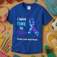 Ribbon Your Life Matters Gift Cool Gift Kids T-Shirt thumb 3